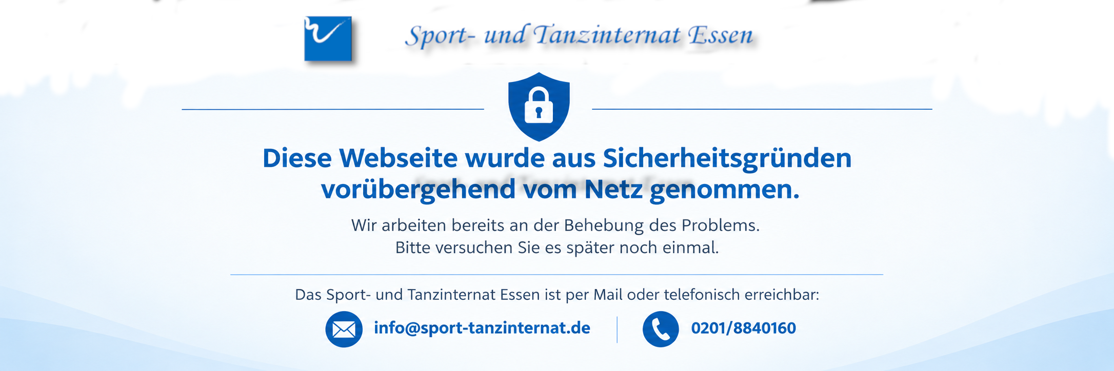 Sport- und Tanzinternat Essen - Webseite vor�bergehend offline